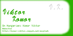 viktor komor business card